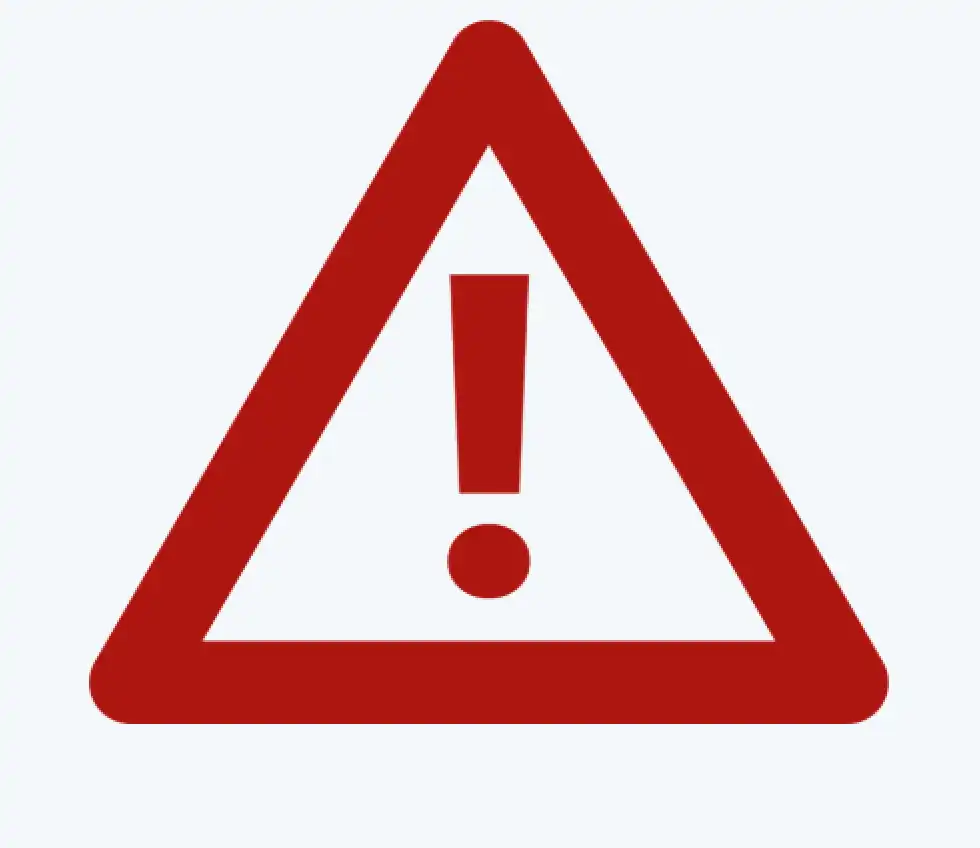 varningstriangel som visas vid marknadsföring av högkostnadskrediter